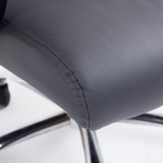 Kancelárska stolička Poseidon, syntetická koža, šedá - 6