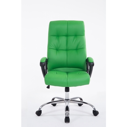 Kancelárska stolička Poseidon, syntetická koža, zelená - 1