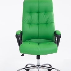 Kancelárska stolička Poseidon, syntetická koža, zelená - 1