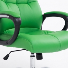 Kancelárska stolička Poseidon, syntetická koža, zelená - 6