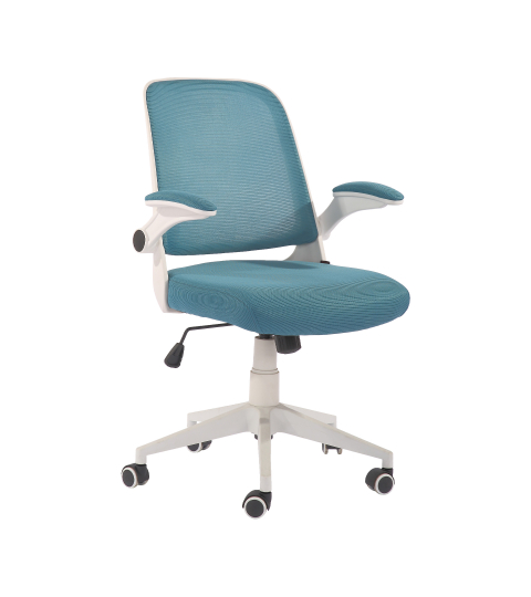 Kancelárska stolička Pretty White, textil, modrá