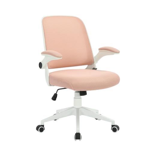 Kancelárska stolička Pretty White, textil, ružová - 1