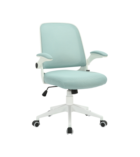 Kancelárska stolička Pretty White, textil, svetlo zelená
