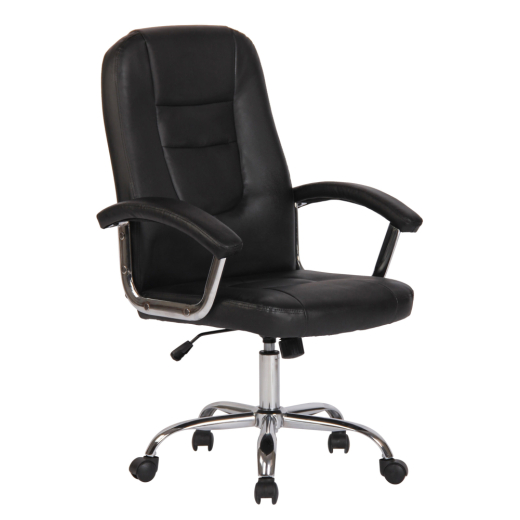 Kancelárska stolička Reedville, syntetická koža, čierna - 1