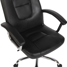 Kancelárska stolička Reedville, syntetická koža, čierna - 7