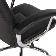 Kancelárska stolička Reedville, syntetická koža, čierna - 8