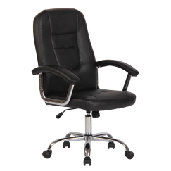 Kancelárska stolička Reedville, syntetická koža, čierna