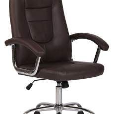 Kancelárska stolička Reedville, syntetická koža, hnedá - 1