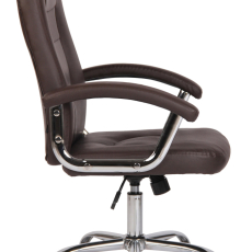 Kancelárska stolička Reedville, syntetická koža, hnedá - 3