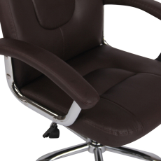 Kancelárska stolička Reedville, syntetická koža, hnedá - 7