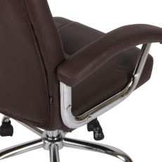 Kancelárska stolička Reedville, syntetická koža, hnedá - 8