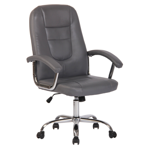Kancelárska stolička Reedville, syntetická koža, sivá - 1