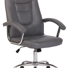 Kancelárska stolička Reedville, syntetická koža, sivá - 1