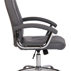 Kancelárska stolička Reedville, syntetická koža, sivá - 3