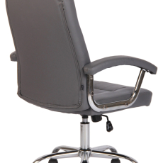 Kancelárska stolička Reedville, syntetická koža, sivá - 4