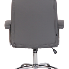 Kancelárska stolička Reedville, syntetická koža, sivá - 5