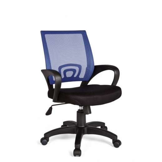 Kancelárska stolička Rivoli, nylon, čierna / modrá - 1