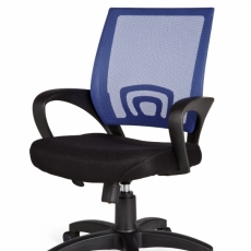 Kancelárska stolička Rivoli, nylon, čierna / modrá - 5