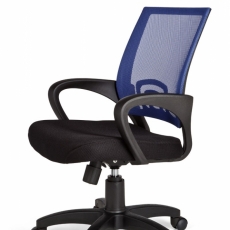 Kancelárska stolička Rivoli, nylon, čierna / modrá - 7