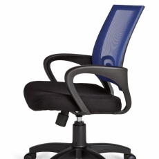 Kancelárska stolička Rivoli, nylon, čierna / modrá - 8