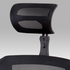 Kancelárska stolička s opierkou hlavy Hugo, bordová/čierna - 3