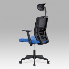 Kancelárska stolička s opierkou hlavy Hugo, modrá/čierna - 2