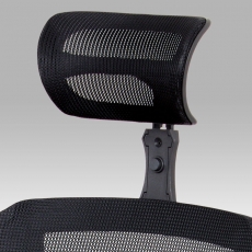Kancelárska stolička s opierkou hlavy Hugo, modrá/čierna - 3
