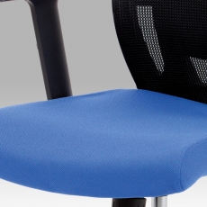 Kancelárska stolička s opierkou hlavy Hugo, modrá/čierna - 5