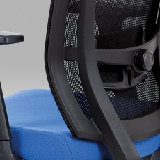 Kancelárska stolička s opierkou hlavy Hugo, modrá/čierna - 7