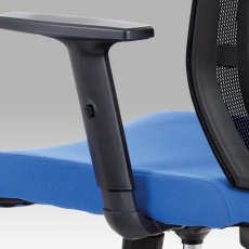 Kancelárska stolička s opierkou hlavy Hugo, modrá/čierna - 8