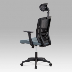 Kancelárska stolička s opierkou hlavy Hugo, sivá/čierna - 2