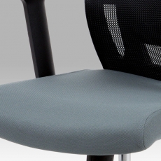 Kancelárska stolička s opierkou hlavy Hugo, sivá/čierna - 5