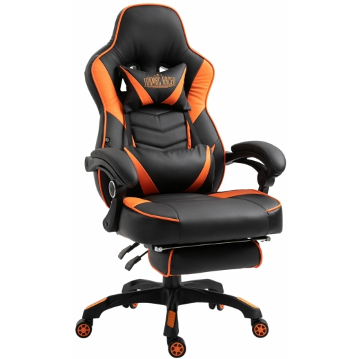Kancelárska stolička Serena, čierna / oranžová - 1