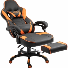 Kancelárska stolička Serena, čierna / oranžová - 5