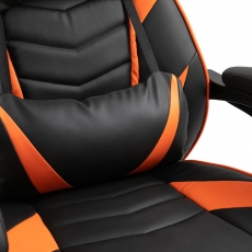 Kancelárska stolička Serena, čierna / oranžová - 7