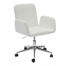 Kancelárska stolička Serena, syntetická koža, biela - 1