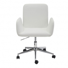 Kancelárska stolička Serena, syntetická koža, biela - 2