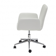 Kancelárska stolička Serena, syntetická koža, biela - 5