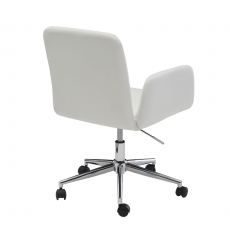 Kancelárska stolička Serena, syntetická koža, biela - 7