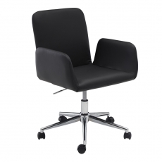 Kancelárska stolička Serena, syntetická koža, čierna - 1