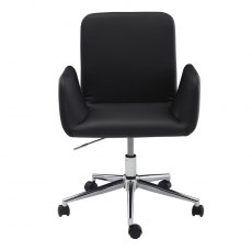 Kancelárska stolička Serena, syntetická koža, čierna - 2