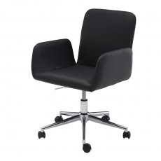 Kancelárska stolička Serena, syntetická koža, čierna - 4