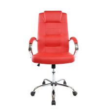 Kancelárska stolička Slash, syntetická koža, červená - 2