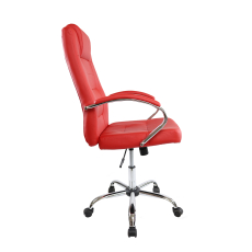Kancelárska stolička Slash, syntetická koža, červená - 3