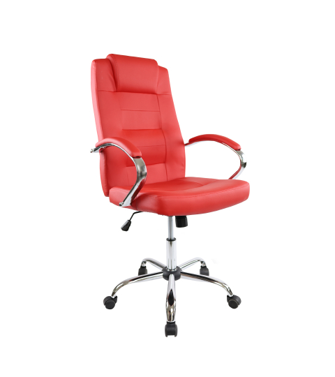 Kancelárska stolička Slash, syntetická koža, červená