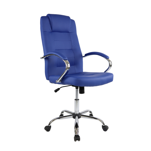 Kancelárska stolička Slash, syntetická koža, modrá - 1