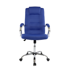 Kancelárska stolička Slash, syntetická koža, modrá - 2