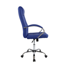 Kancelárska stolička Slash, syntetická koža, modrá - 3