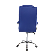 Kancelárska stolička Slash, syntetická koža, modrá - 4