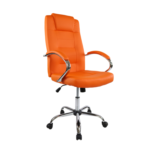 Kancelárska stolička Slash, syntetická koža, oranžová - 1